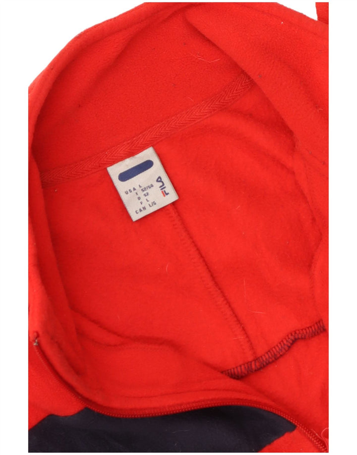 Maglione in pile da uomo Fila con zip e collo grande color rosso