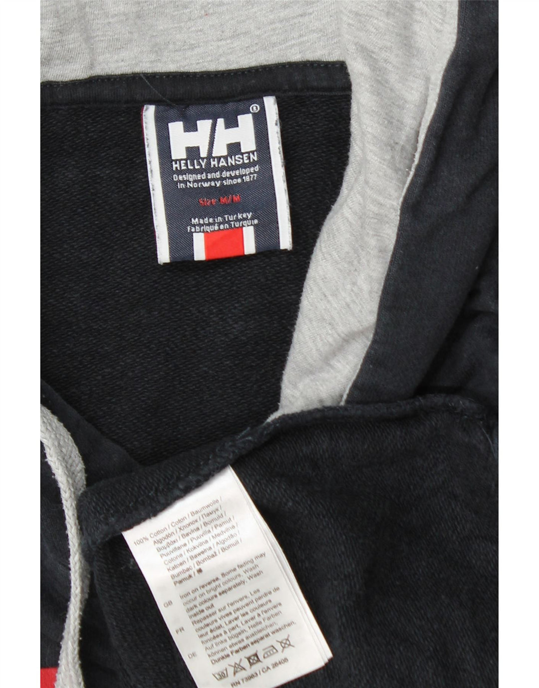 Felpa con cappuccio grafica da uomo Helly Hansen in cotone medio blu navy
