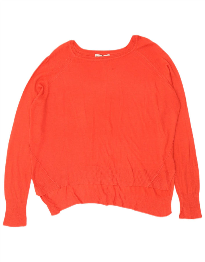 Maglione maglione oversize con scollo a barca da donna Zara UK 10 piccolo arancione