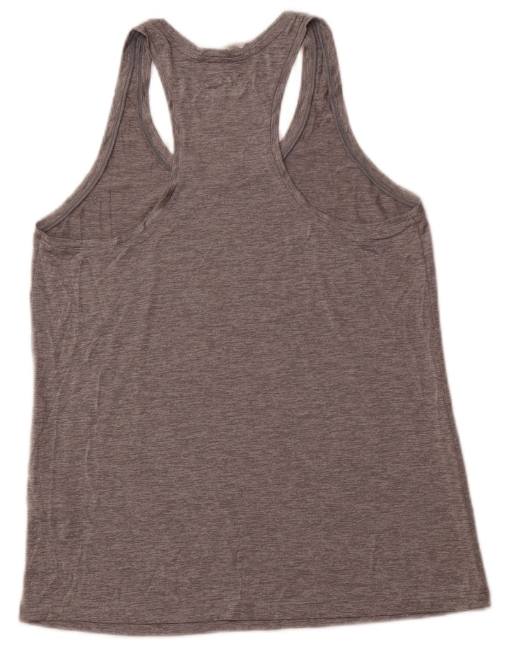 UNDER ARMOUR Canottiera grafica da donna vestibilità ampia UK 12 Poliestere grigio medio