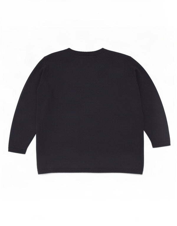 Maglione maglione con scollo a barca da donna Laura Ashley UK 10 piccolo blu navy