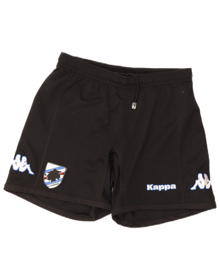 Pantaloncini sportivi grafici da uomo Kappa medio nero in poliestere