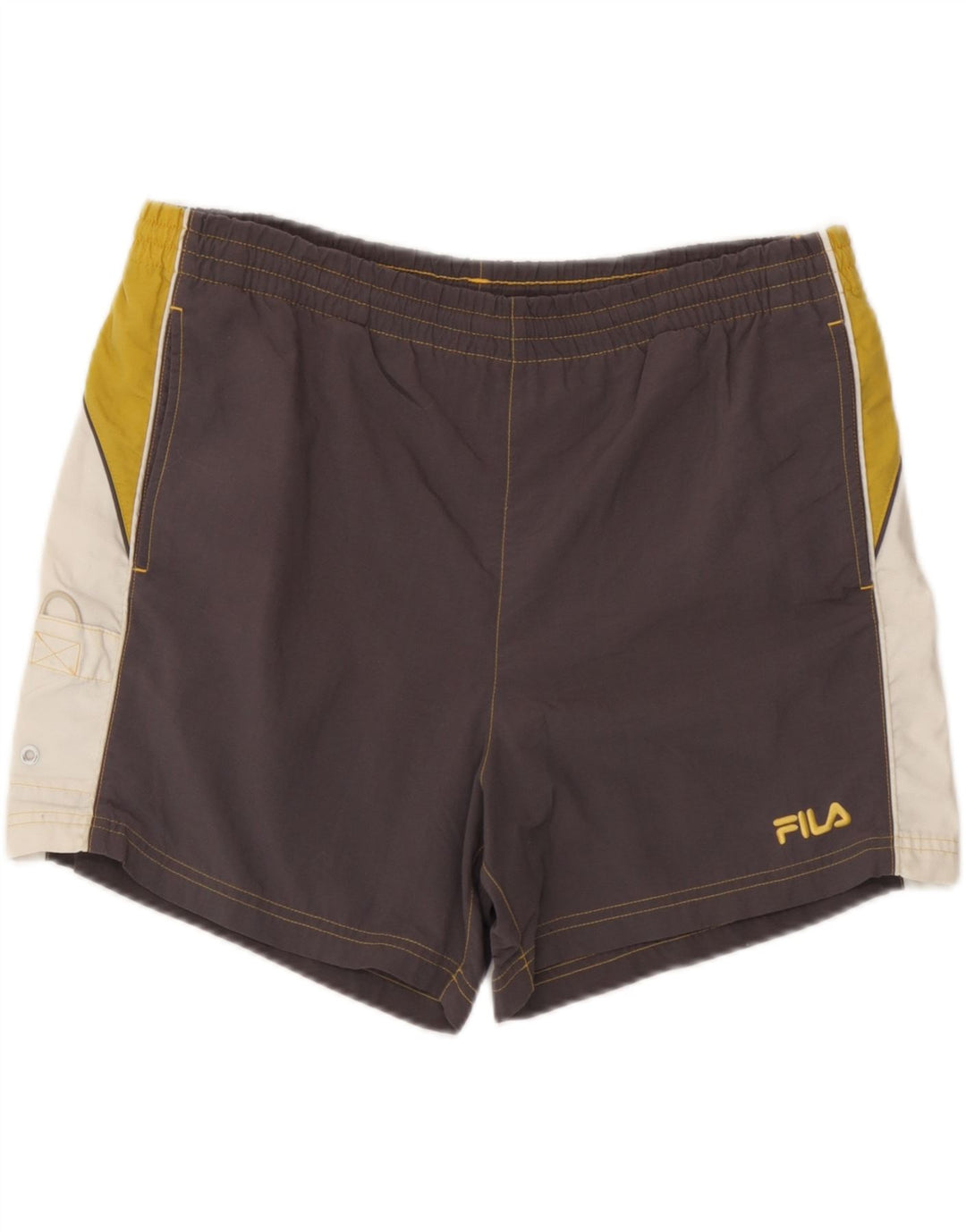 Pantaloncini da bagno da uomo Fila color grigio medio