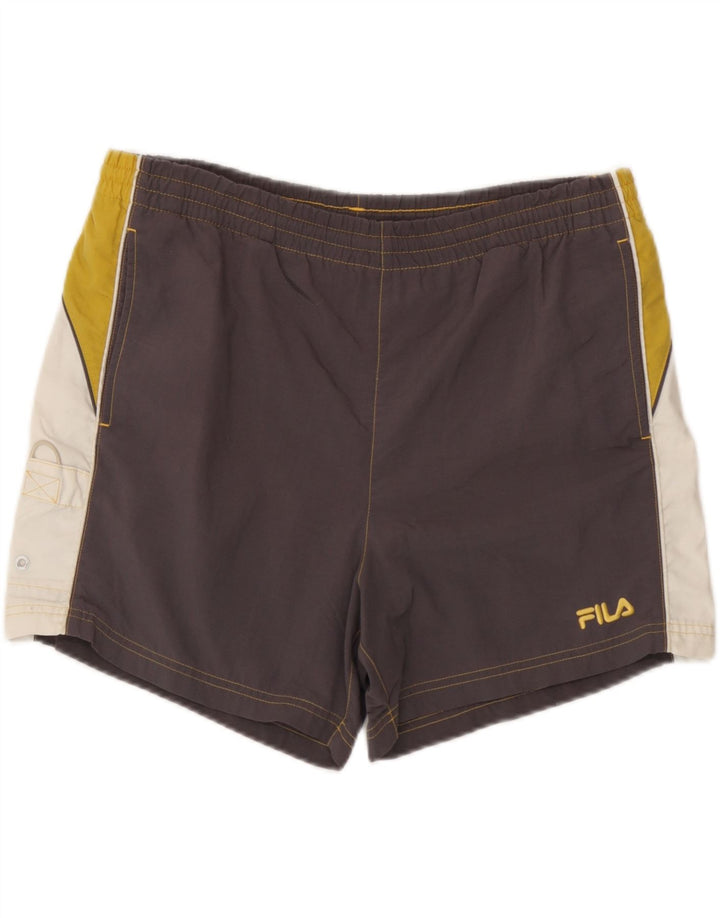 Pantaloncini da bagno da uomo Fila color grigio medio
