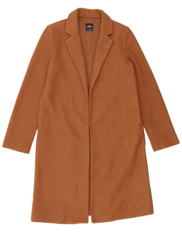 Cappotto Zara da donna UK 10 piccolo in poliestere marrone