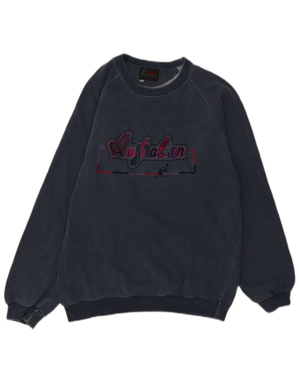 AUSTRALIAN L'ALPINA Felpa grafica da uomo Maglione IT 50 Medio Blu Navy