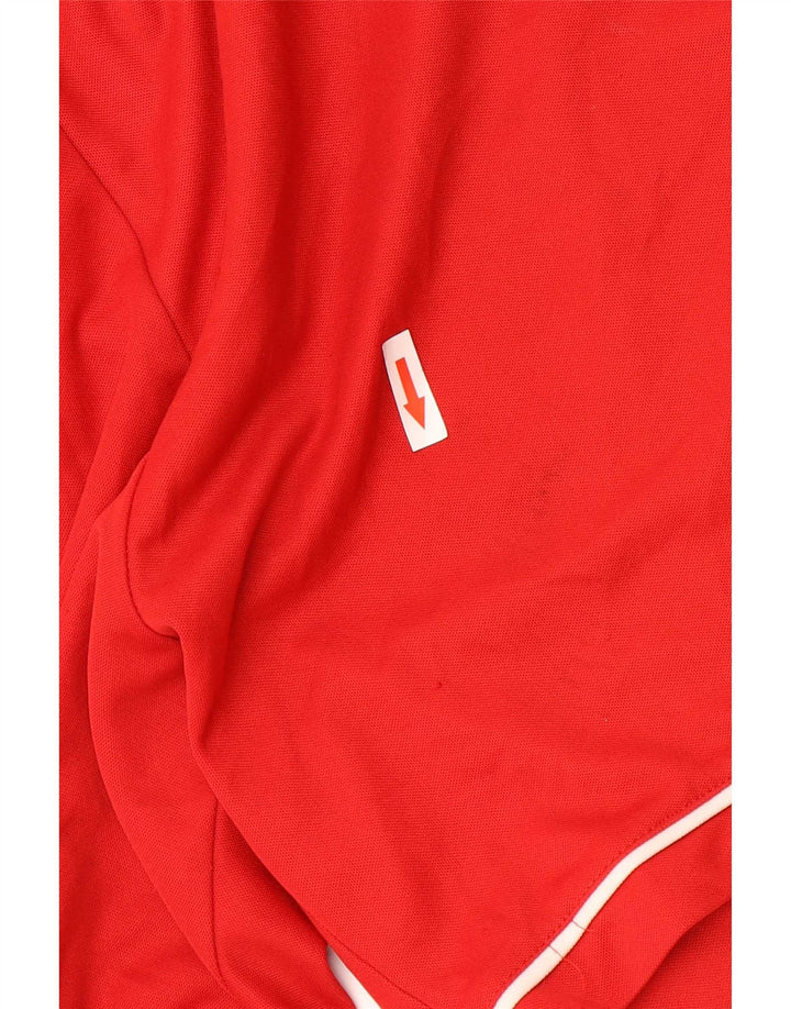 Adidas Pantaloncini sportivi regolari da uomo con grafica media rossa in poliestere sportivo