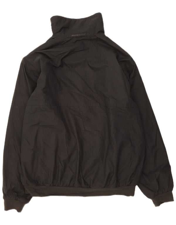 MUSTO Mens Bomber Jacket UK 42 XL Black Polyester