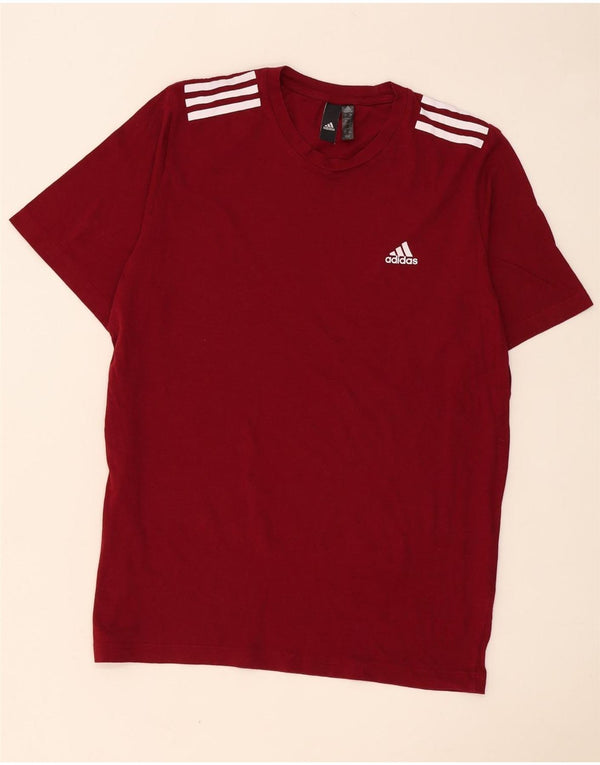 Maglietta Adidas da uomo Top Large in cotone bordeaux