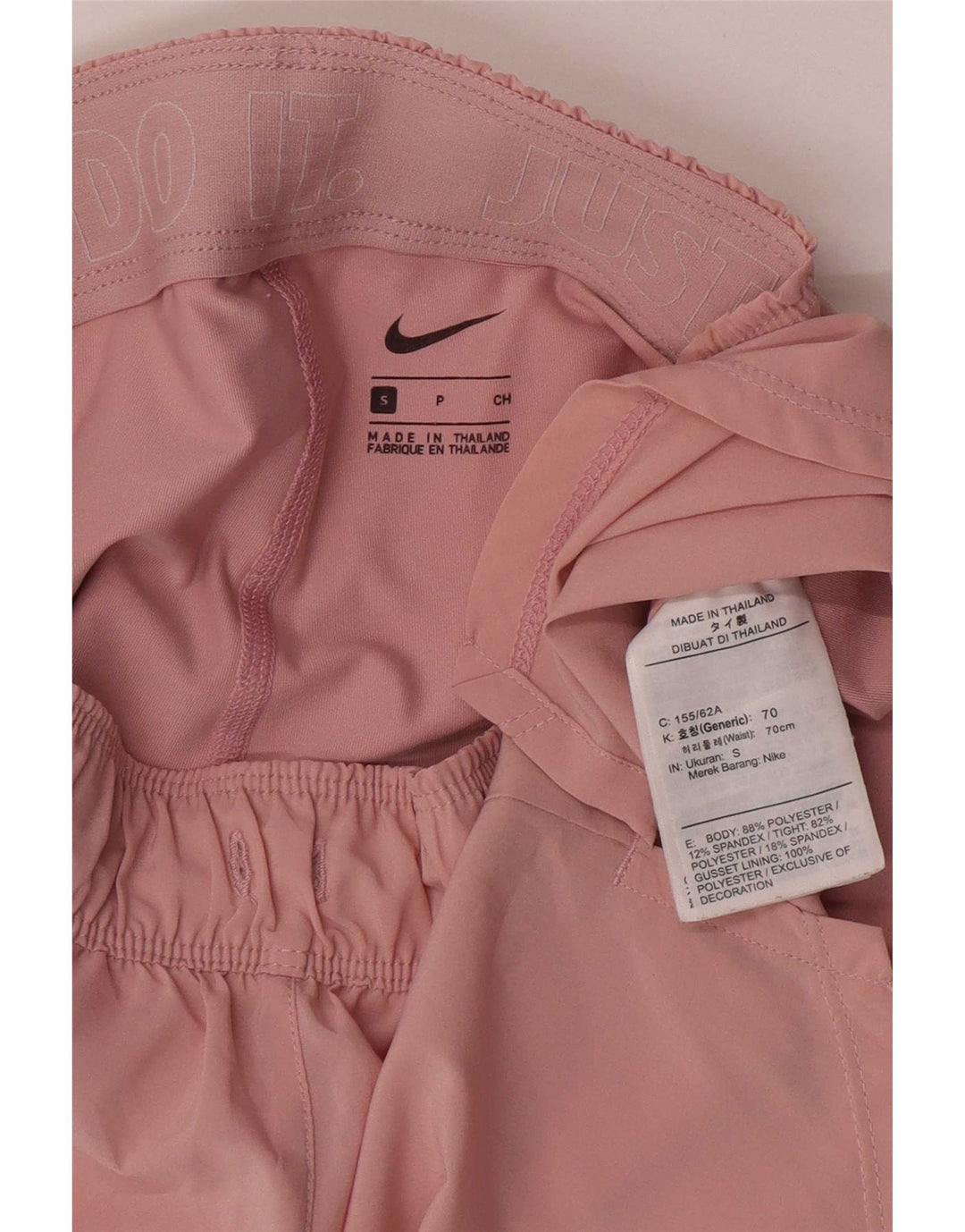 Pantaloncini sportivi Nike da donna Dri Fit UK 10 piccoli poliestere rosa