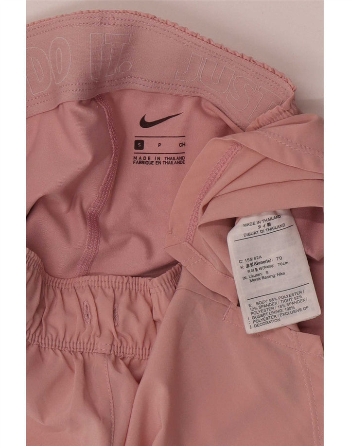 Pantaloncini sportivi Nike da donna Dri Fit UK 10 piccoli poliestere rosa