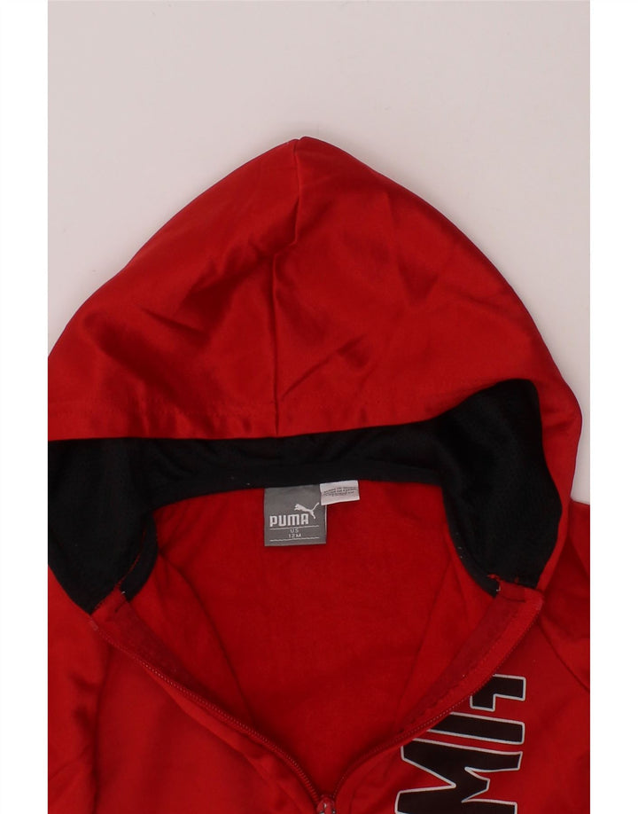 PUMA Baby Boys Graphic Zip Hoodie Sweater 9-12 Months Red Polyester Vintage Puma and Second-Hand Puma from Messina Hembry 