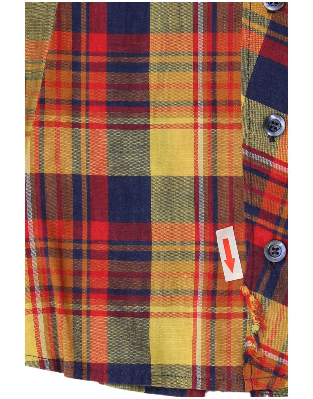 Camicia a maniche corte da donna VINTAGE UK 10 piccoli quadri multicolori