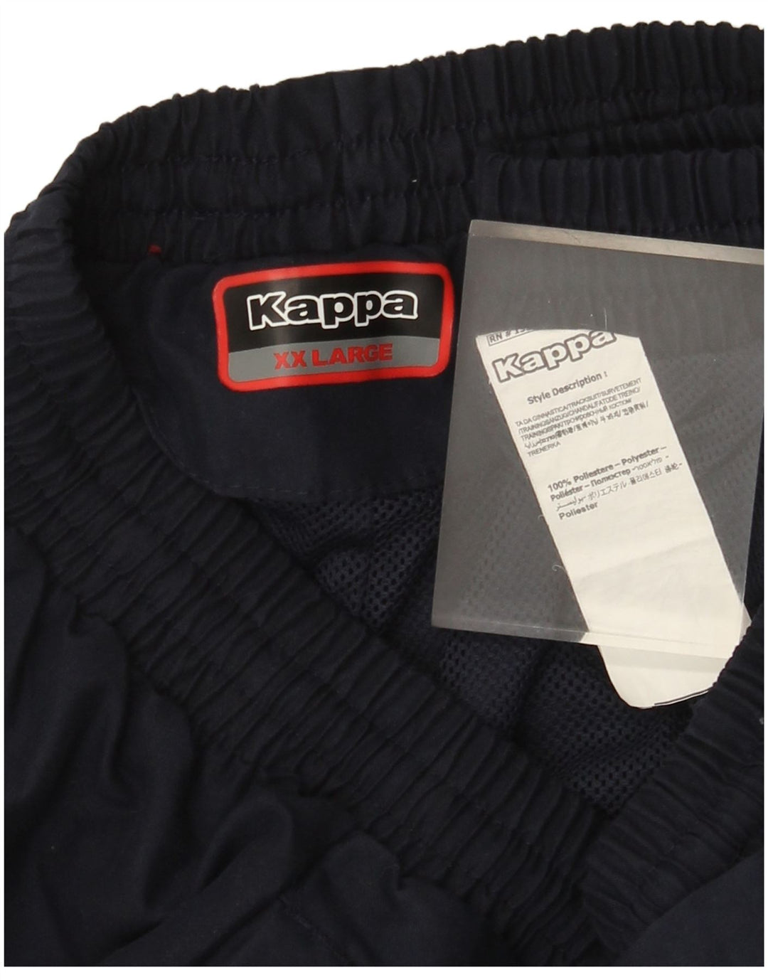Pantaloni da tuta con grafica Kappa da uomo Joggers 2XL poliestere blu navy