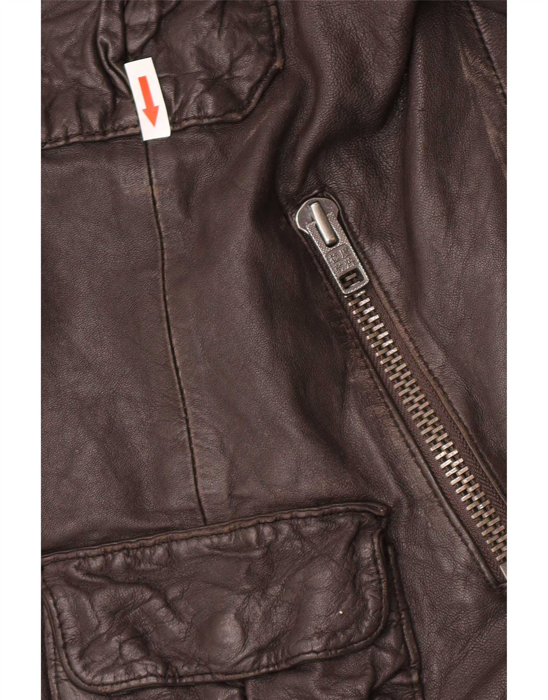 Giacca in pelle militare da uomo Superdry UK 42 XL Marrone