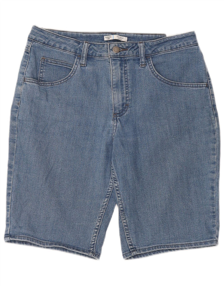 Bermuda in denim a vita media da donna LEE Riders US 10 Large W32 Blu