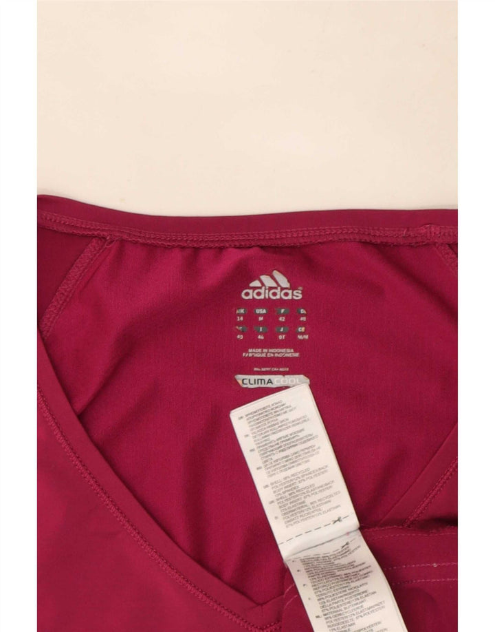 T-shirt Adidas Climacool da donna Top UK 14 poliestere rosa medio
