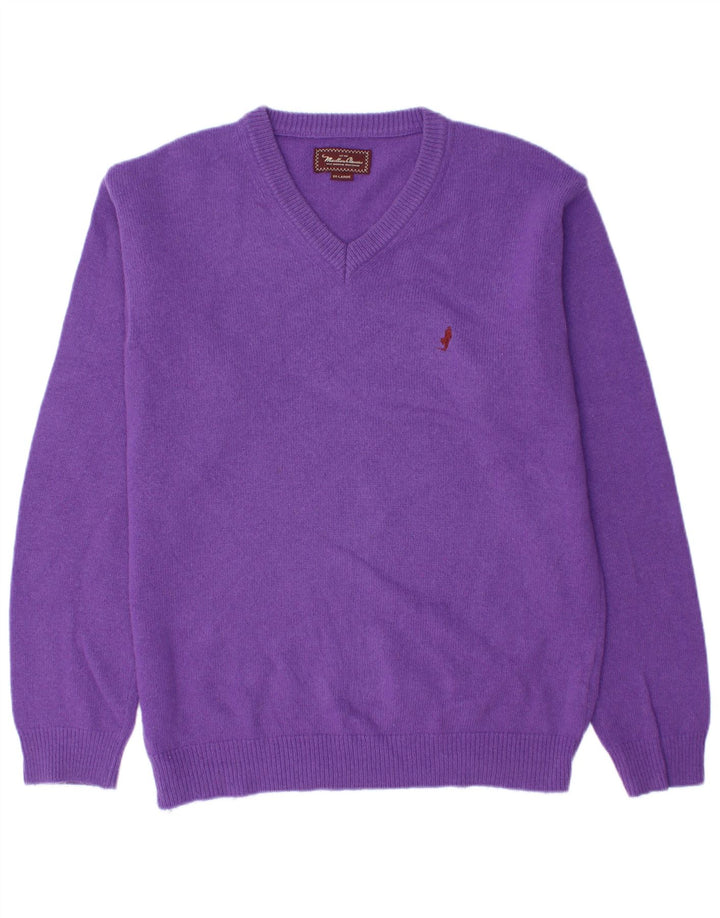 Marlboro Classics Maglione da uomo con scollo a V 2XL Lana viola
