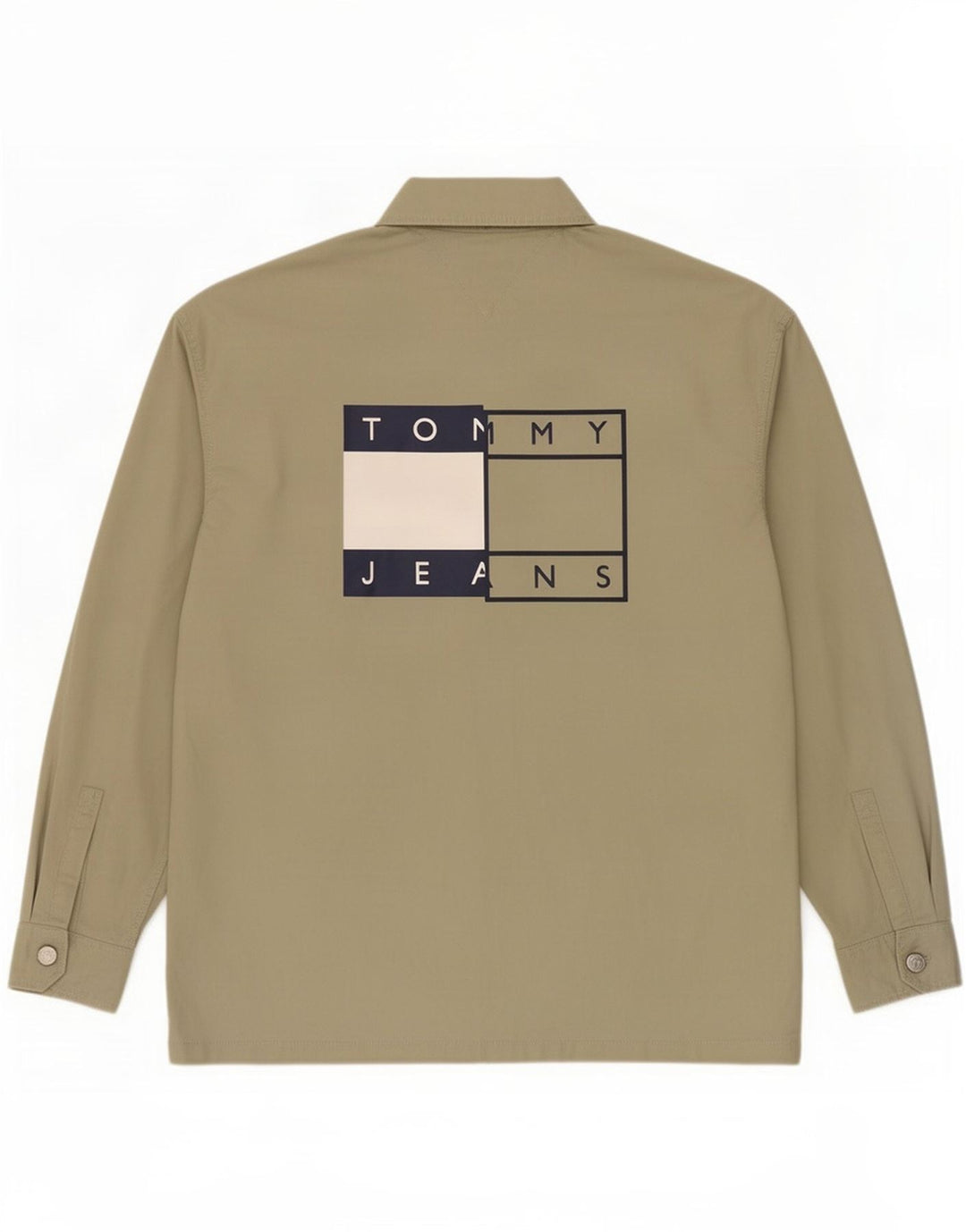 Camicia overshirt grafica da uomo Tommy Hilfiger grande color kaki