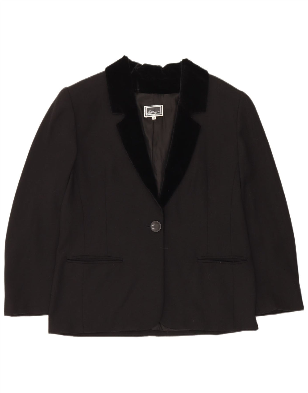 Giacca blazer da donna a 1 bottone Luisa Spagnoli IT 50 grande acetato nero