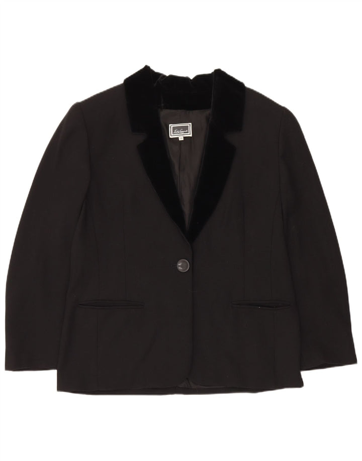 Giacca blazer da donna a 1 bottone Luisa Spagnoli IT 50 grande acetato nero