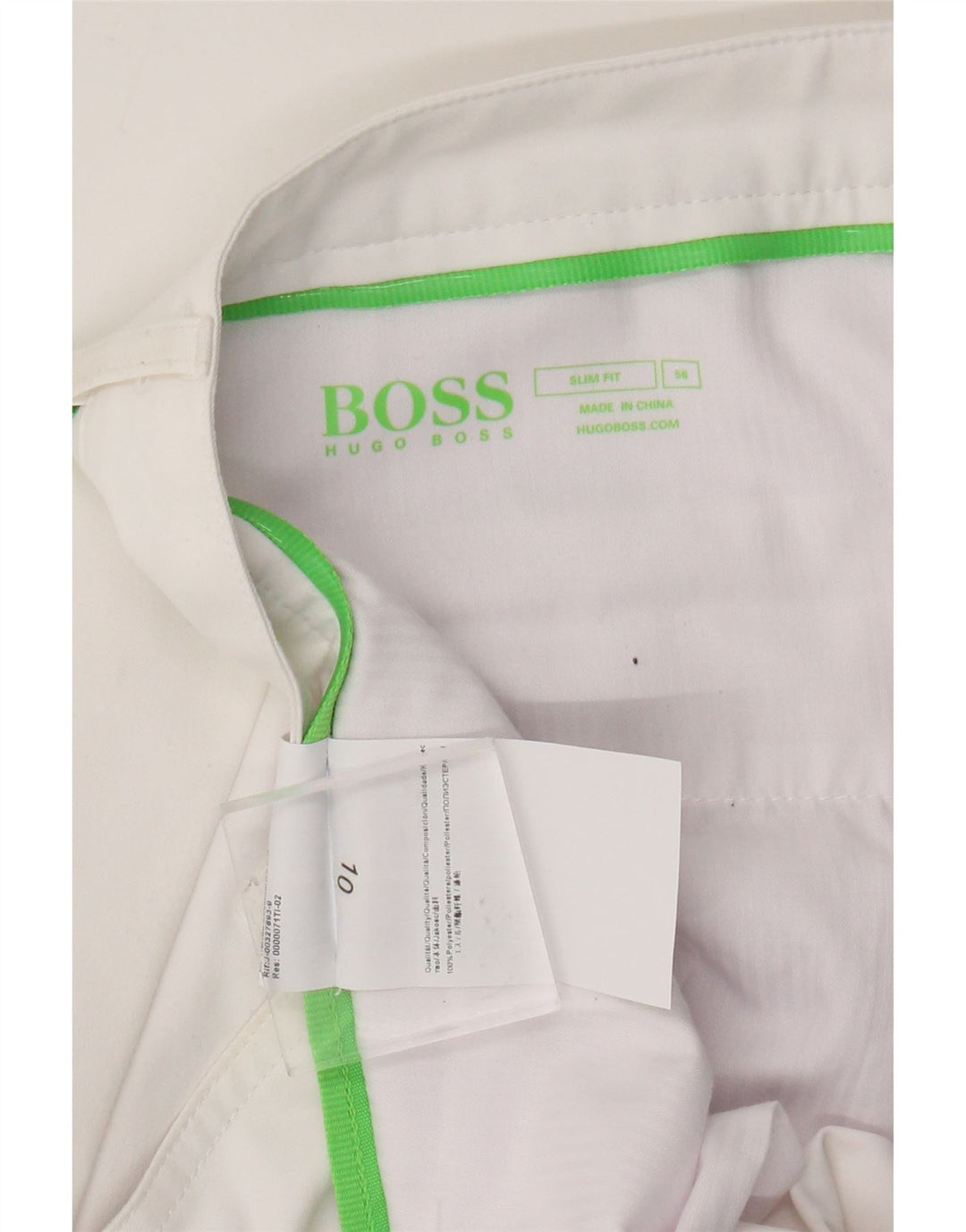 Pantaloni chino slim fit da uomo Hugo Boss IT 56 3XL W40 L30 poliestere bianco