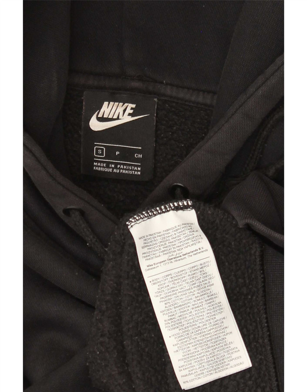 Felpa con cappuccio da donna Nike Small in cotone nero