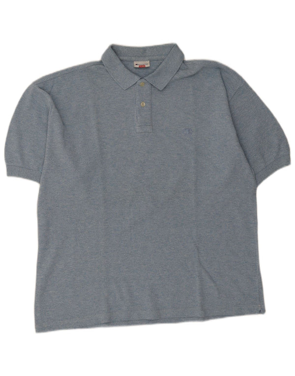 Polo da uomo Champion 2XL cotone screziato blu