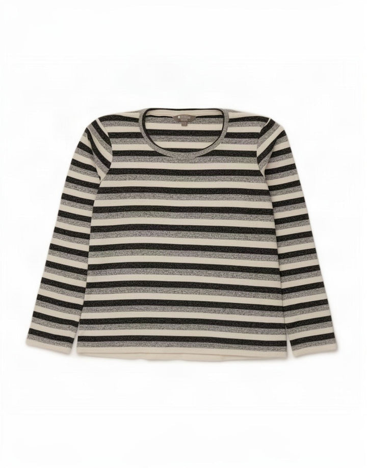 Top da donna a maniche lunghe Mountain Warehouse UK 16 Large Grey Striped