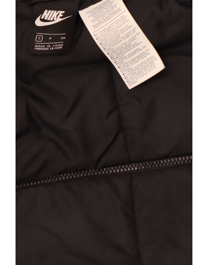 Giacca imbottita reversibile con cappuccio da donna NIKE UK 10 Small poliestere nero