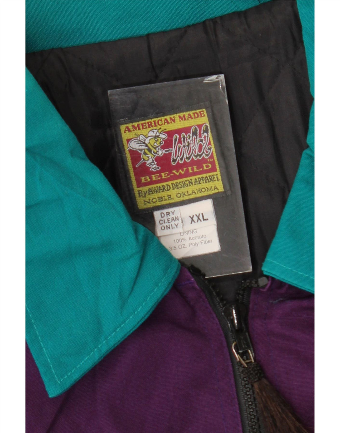 Giubbotto bomber da uomo Wild UK 44 2XL Cotone color block viola