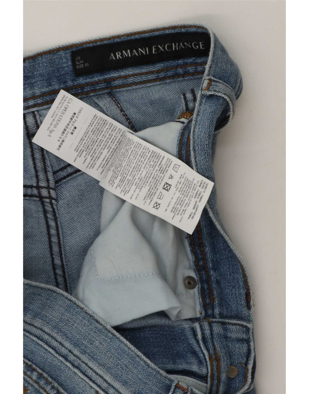 Jeans slim da donna Armani W30 L29 cotone blu