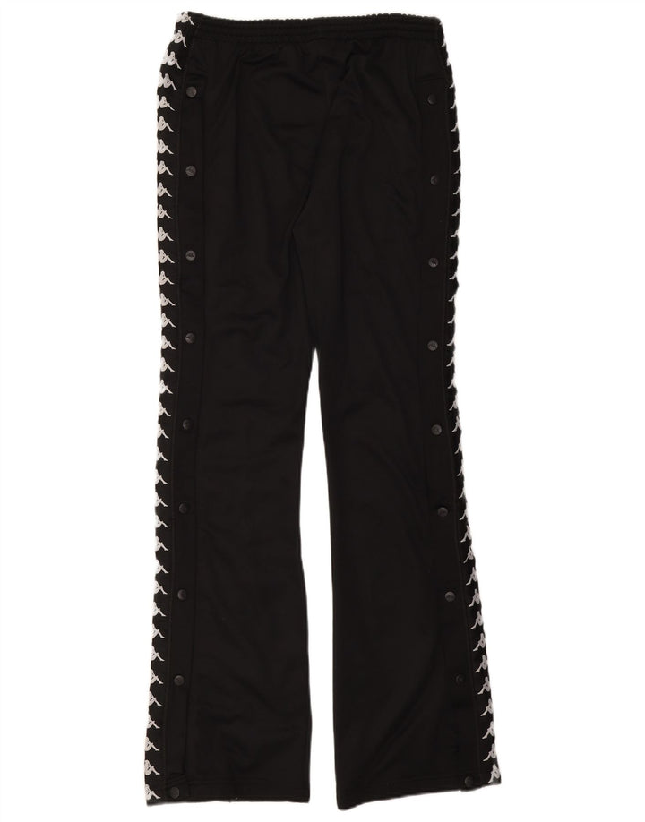 Pantaloni da tuta con grafica Kappa da uomo piccoli in poliestere nero