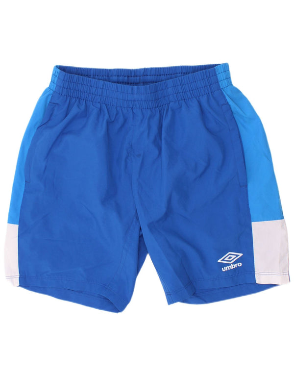 Pantaloncini sportivi da bambino Umbro 11-12 anni Large Blu Colourblock in poliestere