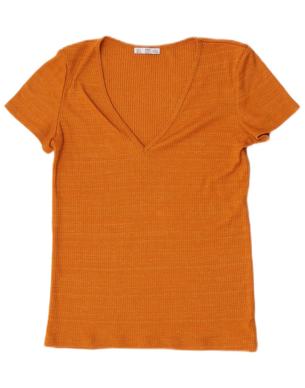 T-shirt Zara da donna Top UK 10 piccola arancione