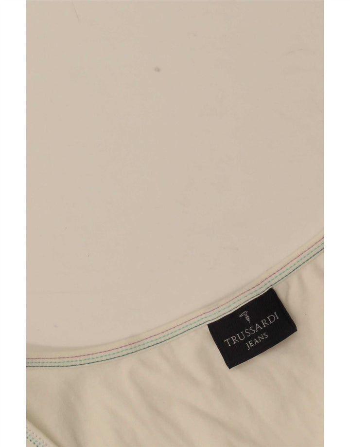 Canotta grafica da donna Trussardi Jeans UK 12 Medium White