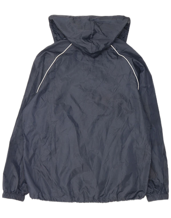 Giacca antipioggia da uomo con cappuccio Lotto UK 40 Large in poliestere blu navy