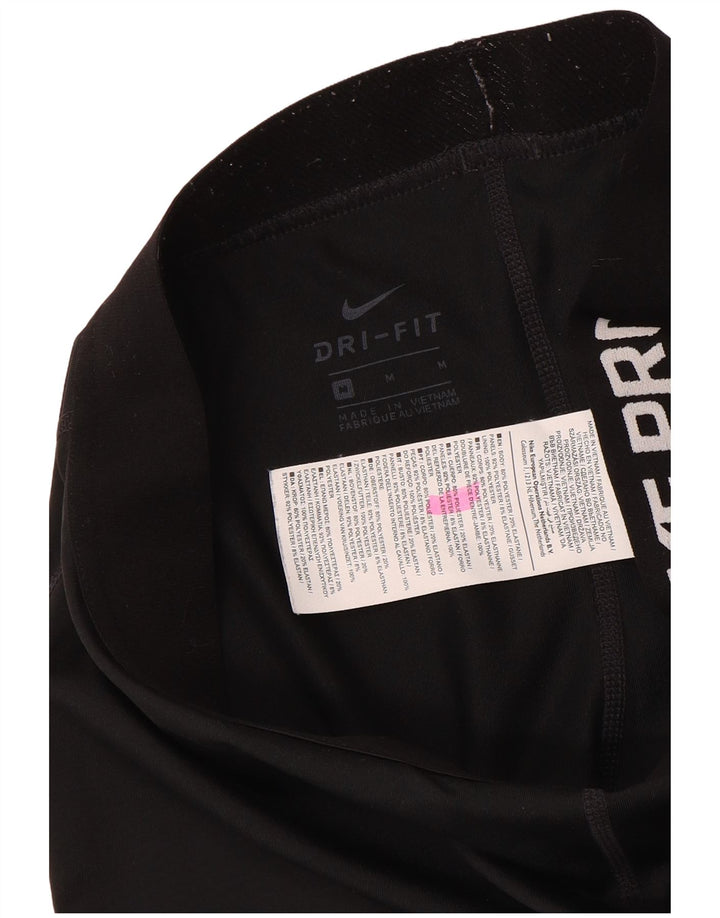 Leggings Nike Dri Fit Graphic Capri da donna UK 12 medio nero poliestere