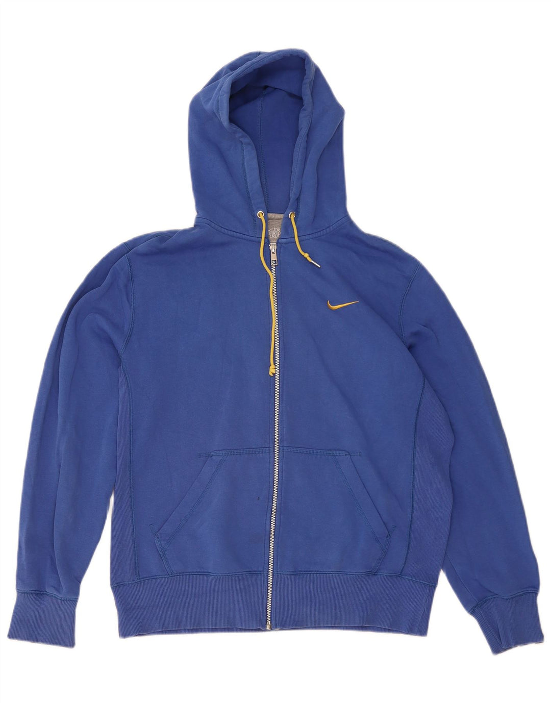 Felpa con cappuccio e zip Nike da uomo, grande, in cotone blu