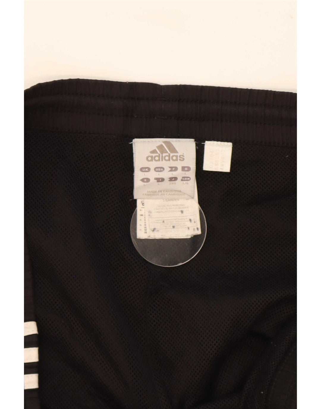 Pantaloncini sportivi Adidas da uomo cargo grandi in poliestere nero