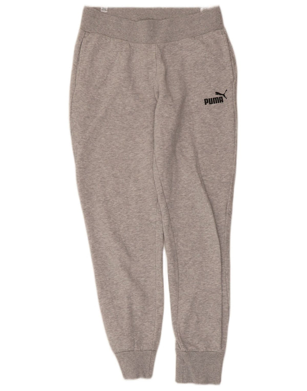 Pantaloni da tuta da donna Puma Joggers UK 8 Small Cotone chiazzato grigio