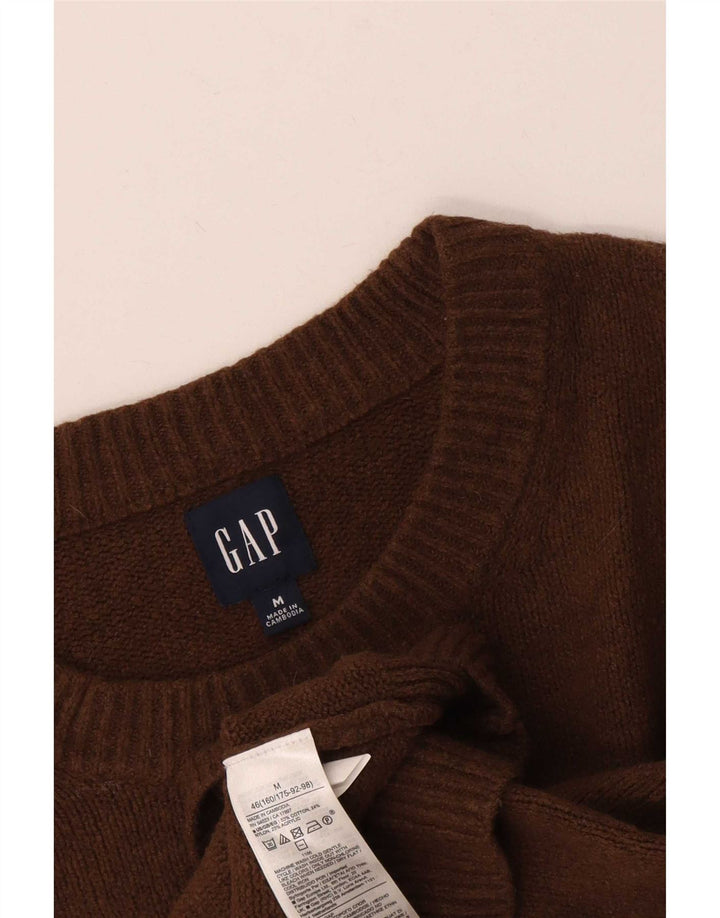 Maglione maglione girocollo da donna Gap UK 14 Cotone marrone medio