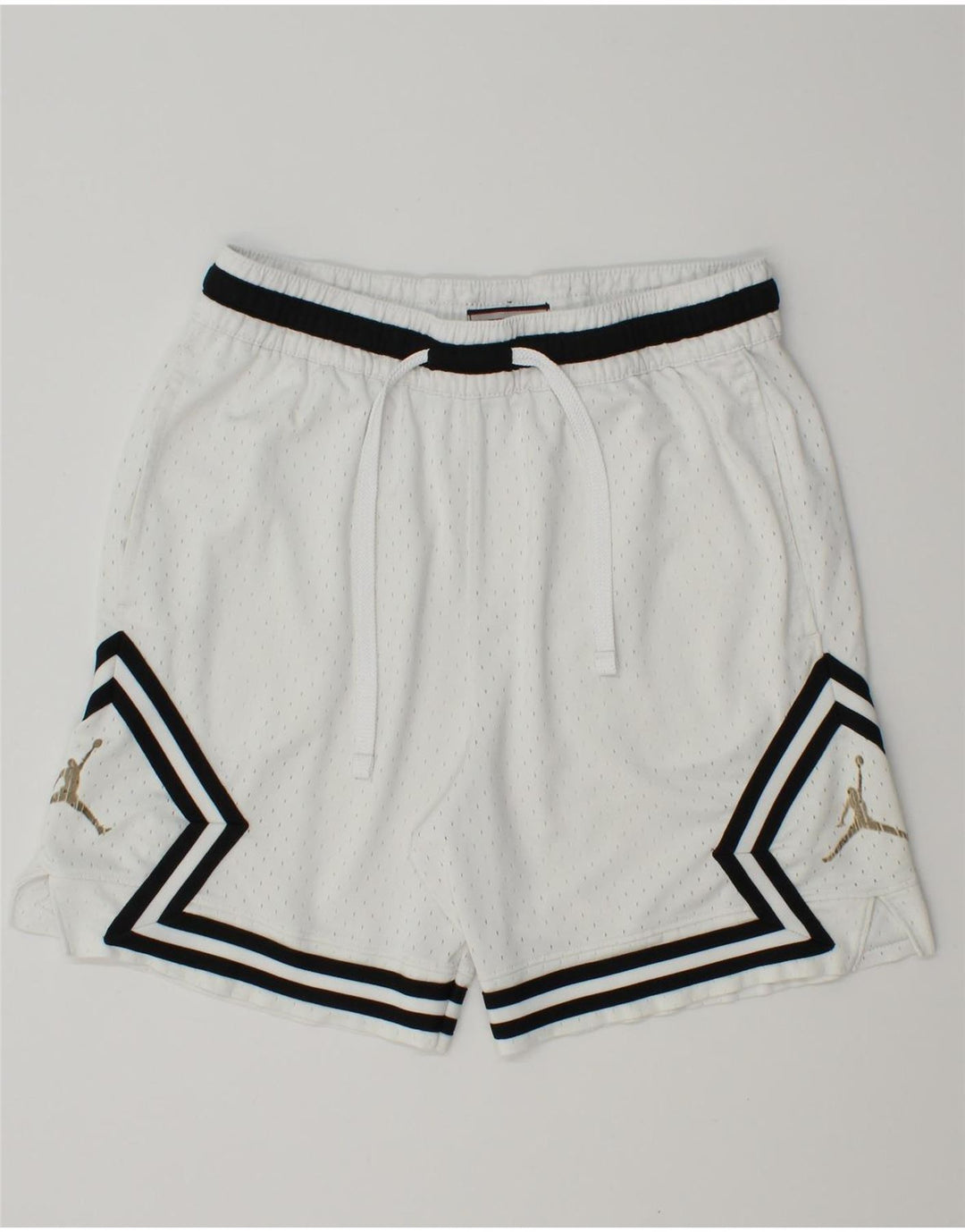 Pantaloncini sportivi Jordan Dri Fit da uomo in poliestere geometrico bianco medio