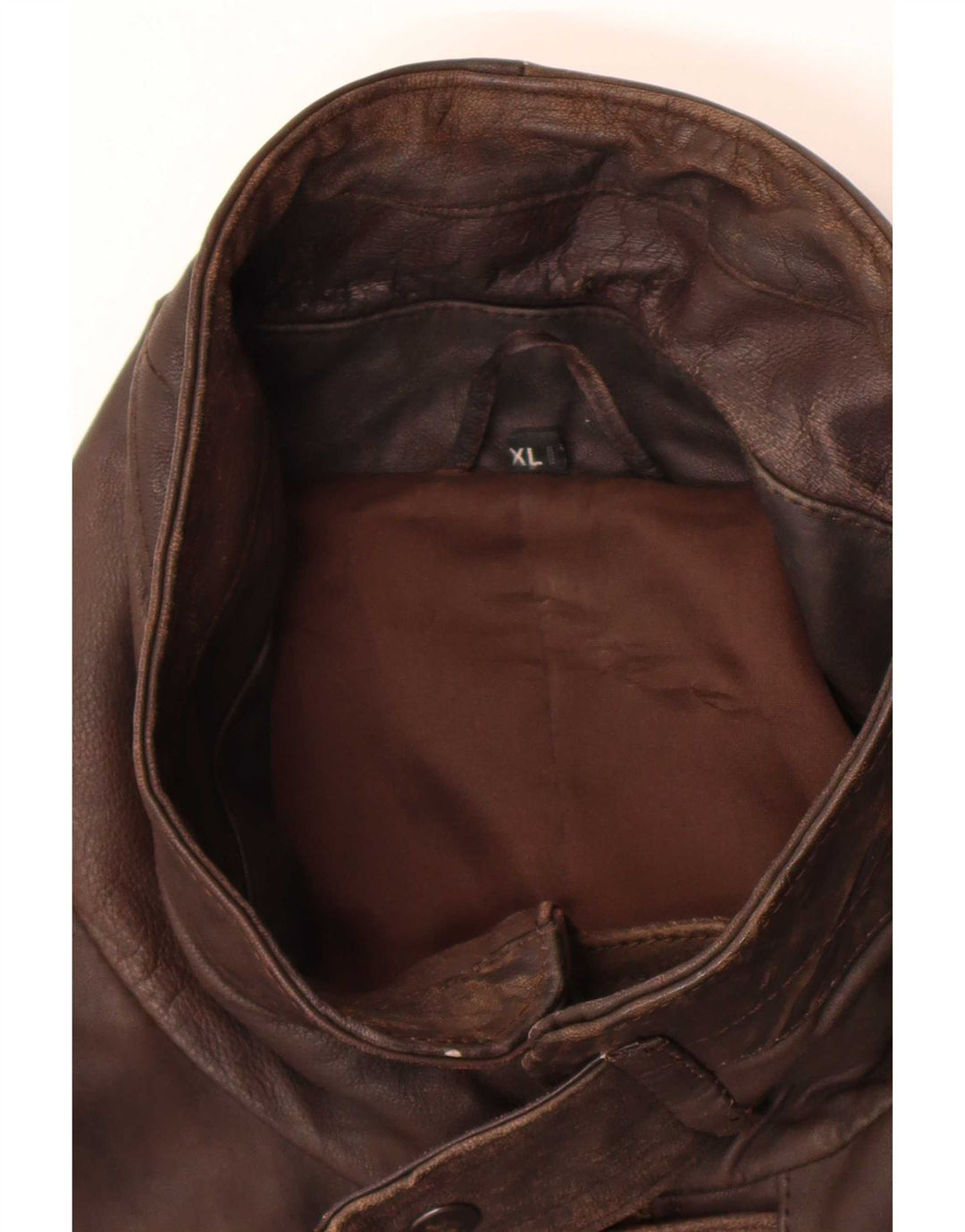 Giacca in pelle vintage da uomo UK 42 XL Marrone