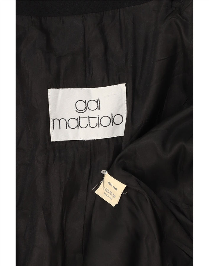 Giacca blazer da donna a 1 bottone Gai Mattiolo UK 14 blocco colore nero medio