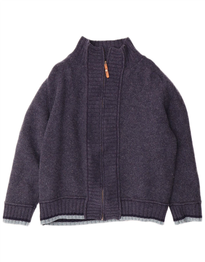 FAT FACE Maglione cardigan da donna UK 18 XL Lana blu navy