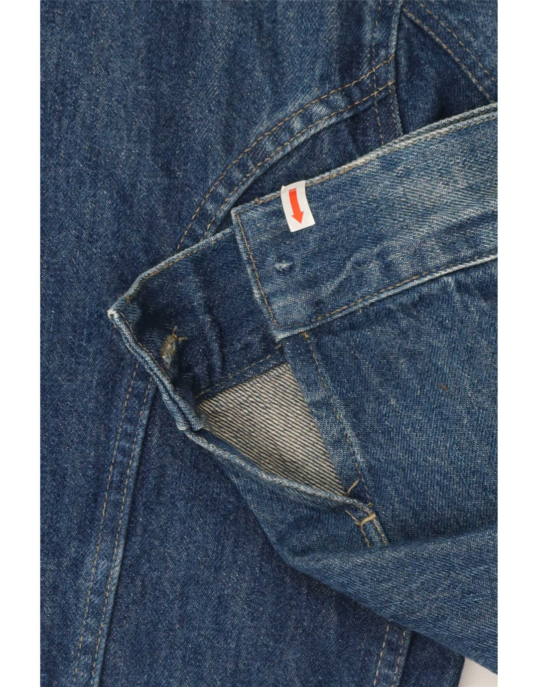 Giacca di jeans vintage da uomo UK 44 2XL cotone blu