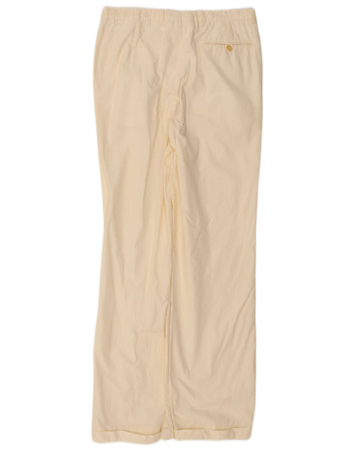 VALENTINO Pantaloni chino da uomo con pegging W30 L32 bianco sporco