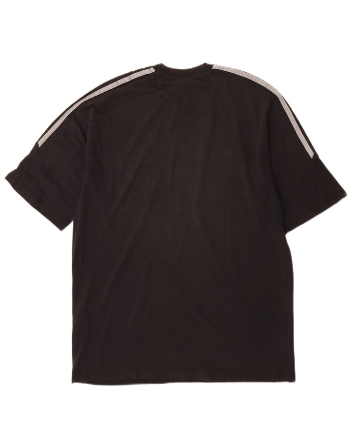T-shirt Adidas da uomo Top media in cotone nero