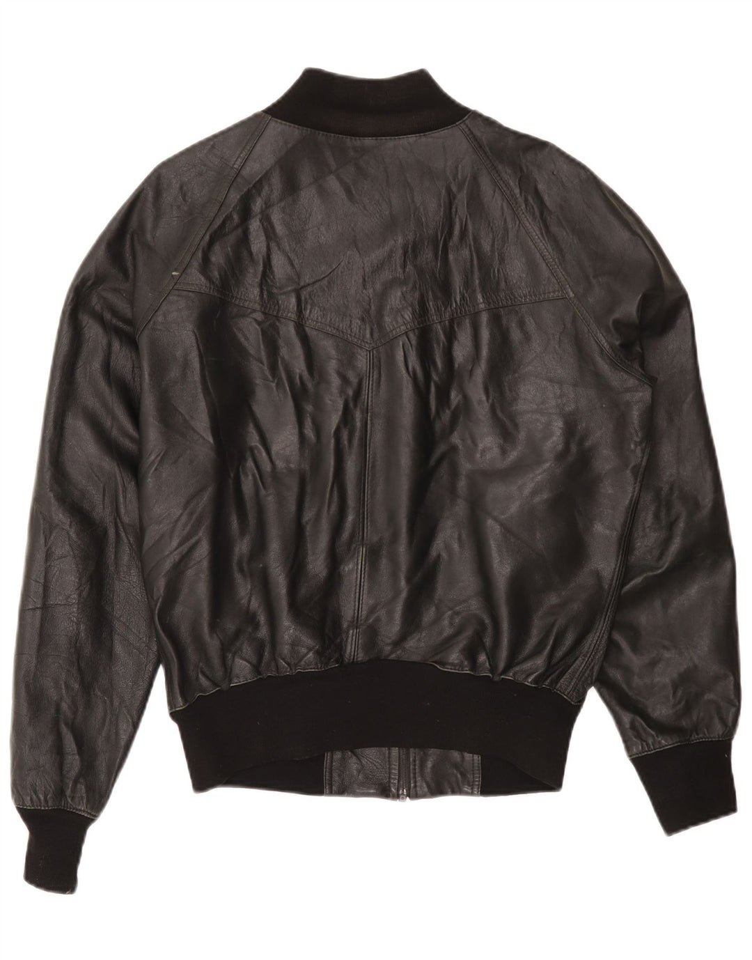 Giacca in pelle vintage da uomo UK 40 grande nera